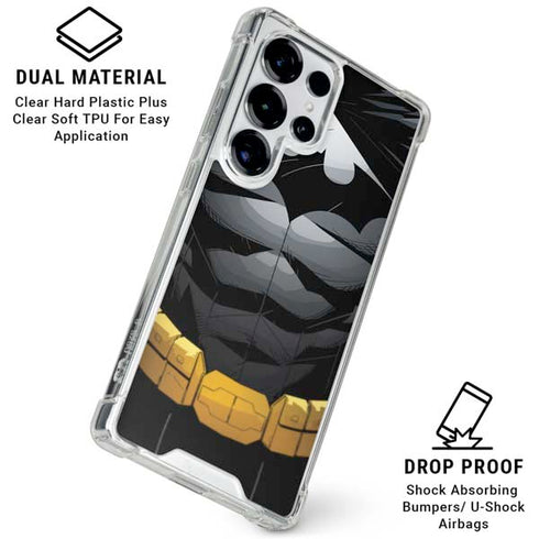 DC Comics Batman Chest Comic art Galaxy S25 Ultra Clear Case